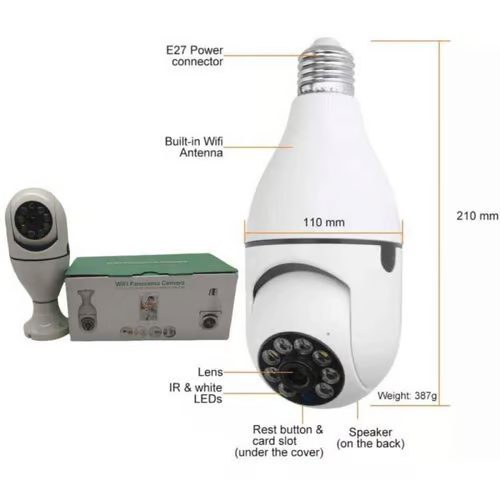 Light Bulb Camera, Home WiFi 360 Degree